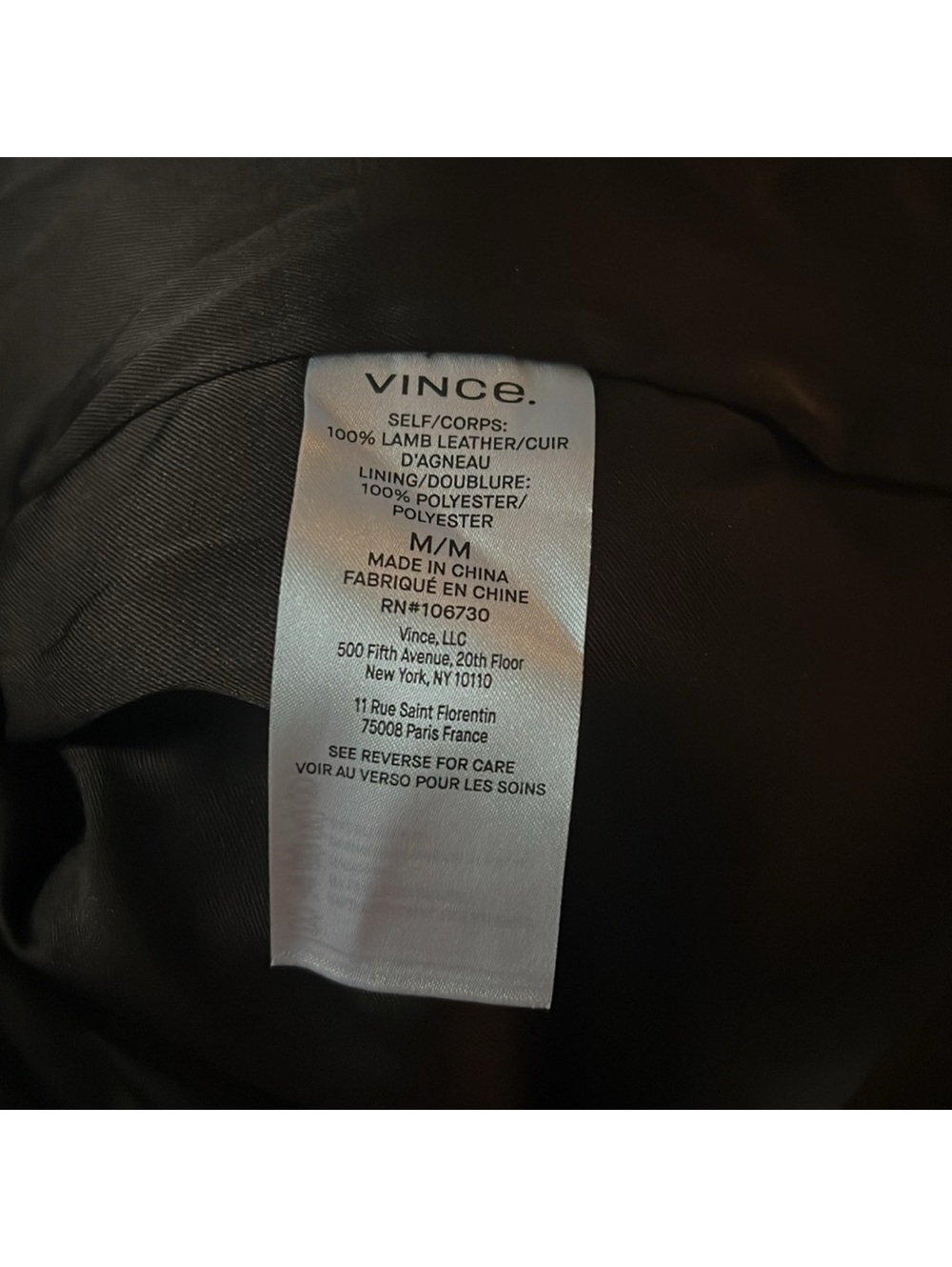 Vince 100% Lamb Leather Safari Jacket in Brown, Size M New w/Tag Retail $1495 - Picture 13 of 16